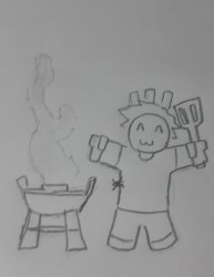 Blook and his grill Meme Template