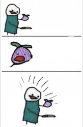 This onion won’t make me cry (but it actually doesn’t) Meme Template