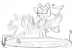 shadow dropping sonic into a bathtub by xammyoowah Meme Template