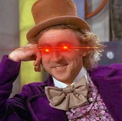 rage stare wonka Meme Template