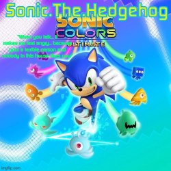 Sonic the Hedgehog's announcement template! Meme Template