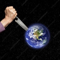 Stabbing the earth Meme Template