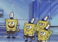 SPONGEBOB AND 3 MORE SPONGEBOBS Meme Template