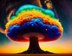 Rainbow Mushroom Cloud Meme Template