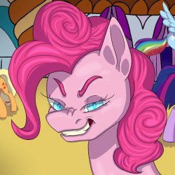 Pinkie Pie staring meancingly into the fourth wall Meme Template