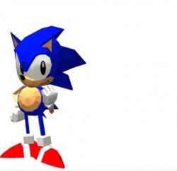 Sonic says (low poly) Meme Template