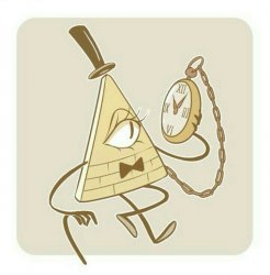 Bill cipher with a pocket watch Meme Template