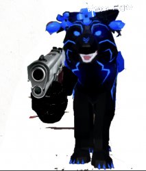 Angry Wolf With Gun Meme Template