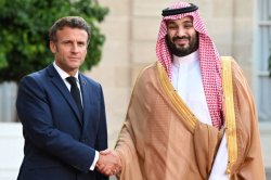 Macron and MBS Meme Template