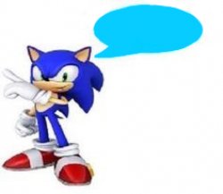 Low quality sonic says Meme Template