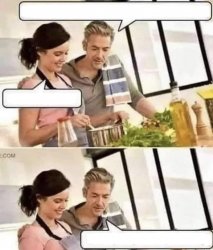 MAN WOMAN COOKING COUPLE Meme Template