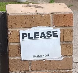 Please Thank You Sign Meme Template