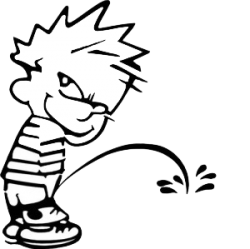 Calvin peeing Meme Template