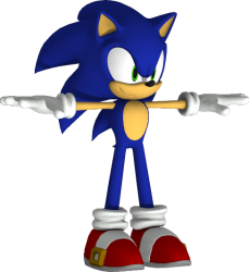 sonic t-pose Meme Template