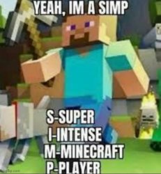 Minecraft simp Meme Template