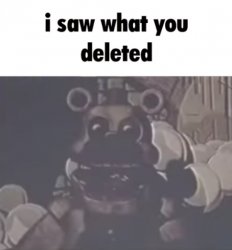 I Saw What You Deleted Meme Template