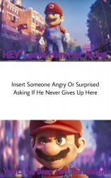 mario stands up to someone Meme Template
