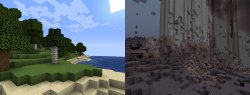 Minecraft before and after Meme Template