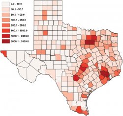 Texas population density by county 2014 Meme Template