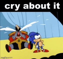 robotnik cry about it static image ver Meme Template