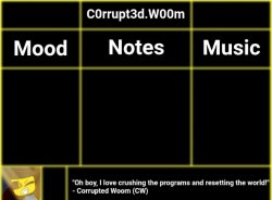 C0rrupt3d.W00m’s Announcement Meme Template