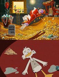 Rich & Poor Scrooge McDuck Meme Template