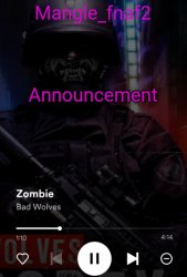 Mangle_fnaf2 secondary announcement template Meme Template
