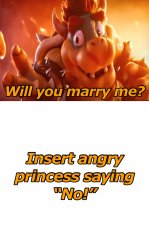 who rejects or accepts bowser's proposal Meme Template
