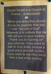 Poster in Church in France Meme Template
