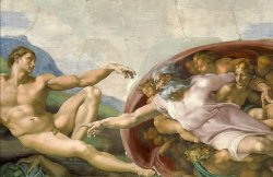 Michelangelo Adam and God Dick shame Meme Template