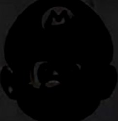Cursed black Mario 2 Meme Template