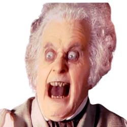 Scary Face Bilbo Transparent Background Meme Template