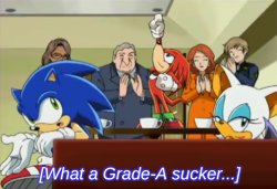 sonic what a grade a sucker Meme Template