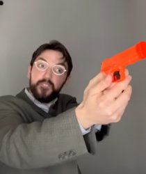 Justin Case Gun Meme Template