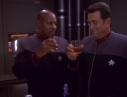 Sisko and Admiral Ross have a drink Meme Template