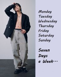 Junkook's Days of the Week Meme Template