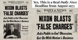 Nixon blasts "False charges" Meme Template