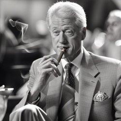 Bill Clinton with cigar Meme Template