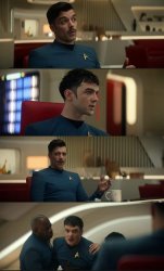 Sam Kirk and Angry Human Spock Meme Template