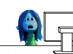Ruby Gillman at the Computer Meme Template