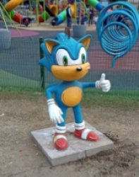 cursed sonic thumbs up Meme Template