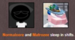 normalcore and matrozee sleep in shifts Meme Template