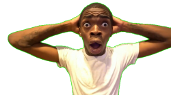 Shocked black guy png Meme Template