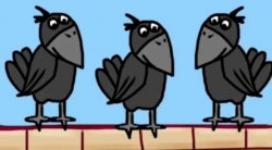 three black crows cartoon JPP Meme Template