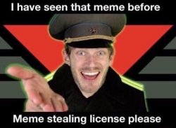 Arstotzka pewdiepie meme stealing license Meme Template