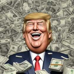 Trump loves politics - money, dollars, dollar bills Meme Template