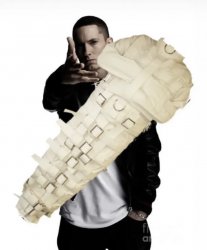 eminem throwing a straightjacket at you Meme Template