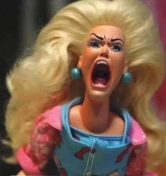 Triggered Barbie Meme Template