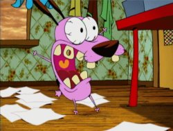 Courage the Cowardly Dog Screaming Meme Template