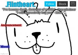 Flintheart's announcement template Meme Template